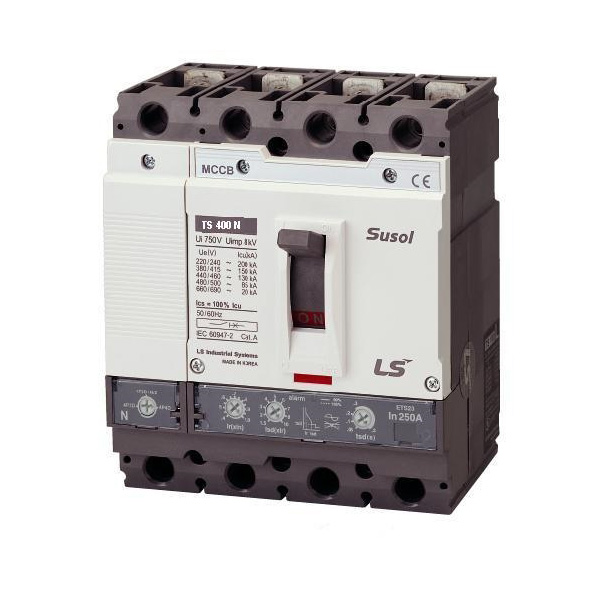 INTERRUPTOR CON REGULACION ELECTRONICA TS400N ETS33 400A 4P